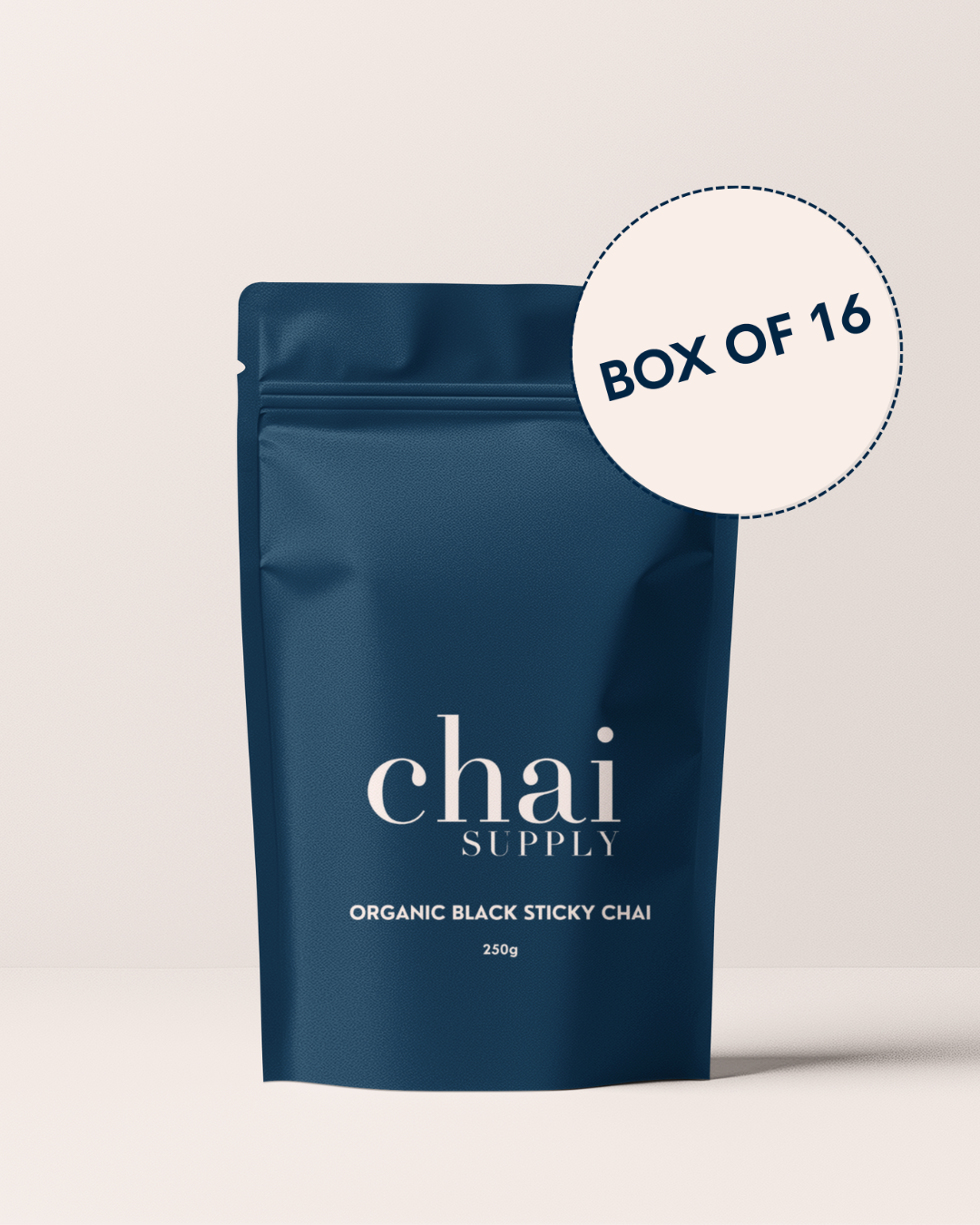 Retail Box of Organic Black Sticky Chai